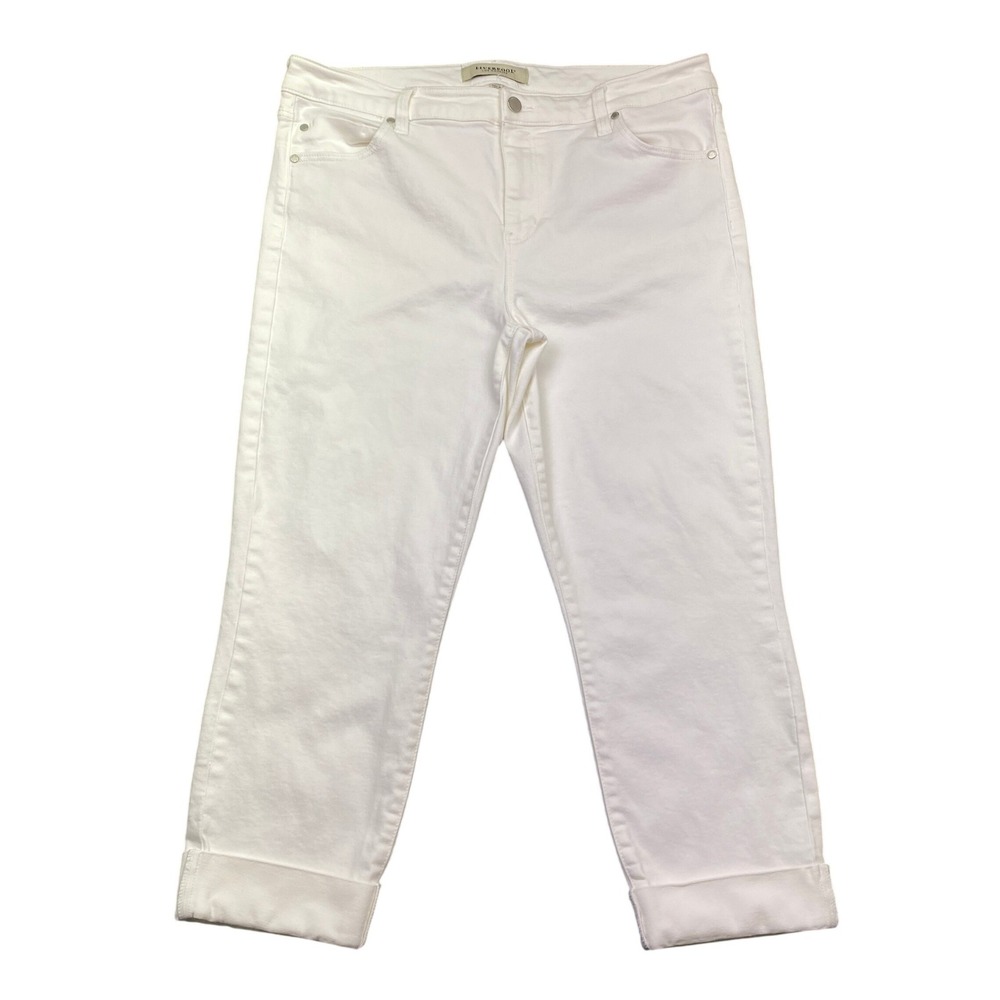 Liverpool Los Angeles Bone White Cropped Stretch Jeans Size 14/32 LM2150Q31